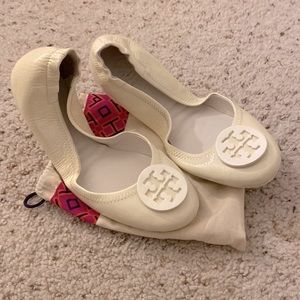 Tory Burch Ballerina off-white shoes, size 8.5